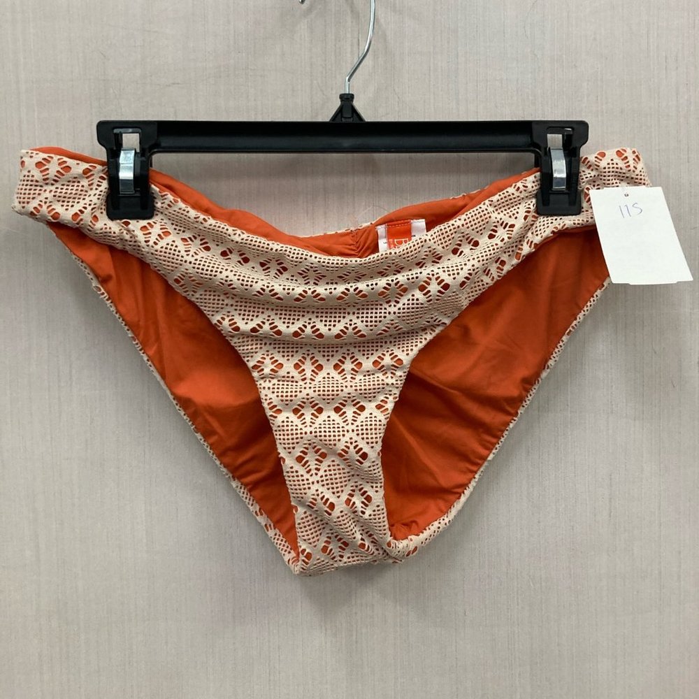 NWT Becca Orange/ Lace detail swim bottoms